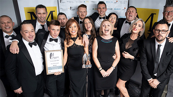 Winners celebrating the MEN Business of the Year Awards