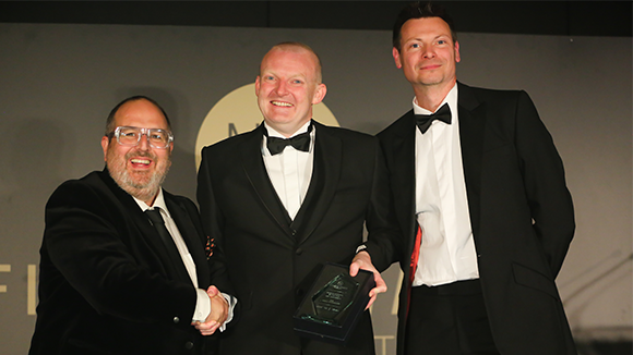Eagle Eye Solutions Group winning Business Growth Award at the 2018 Finance Awards North West