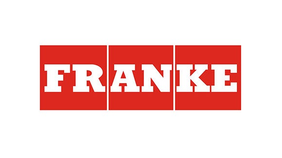franke logo red background white text