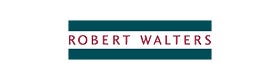 Robert Walters logo in forest green and burgundy