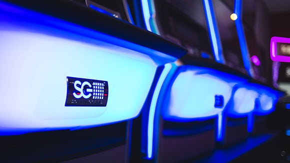 Scientific games casino with blue lights