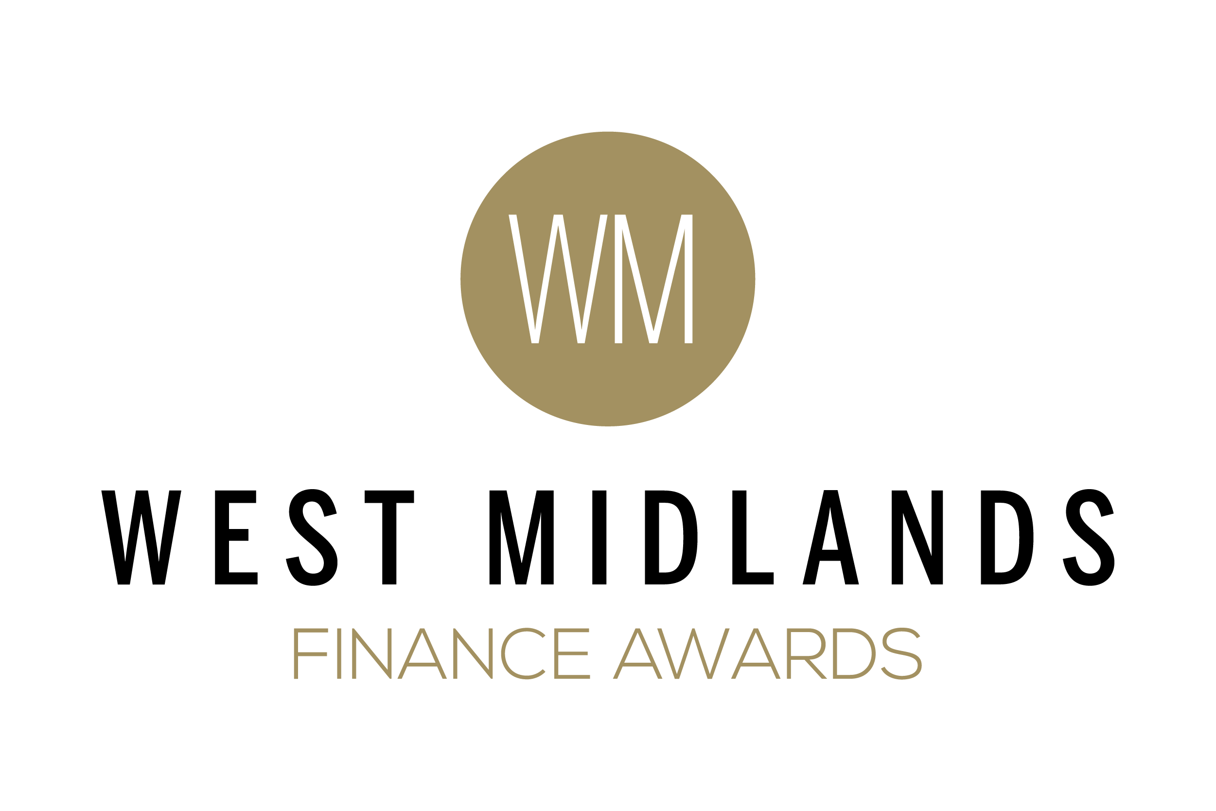 West Midlands Finance Awards writing with a black background and a gold boarder