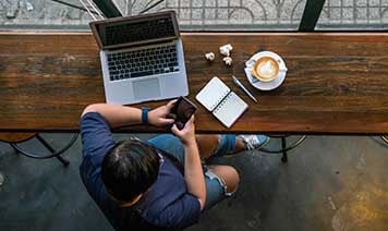 man with laptop