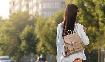 Woman with backpack