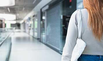 Woman waiting for train